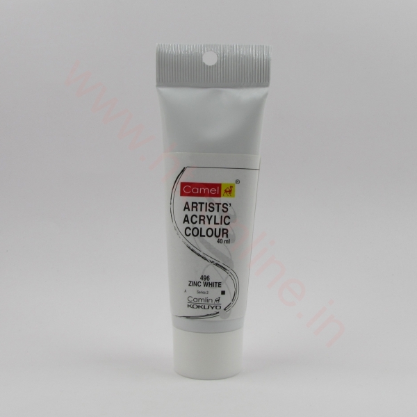 Picture of Camlin Artist Acrylic Colour 40ml - SR2 Zinc White (496)