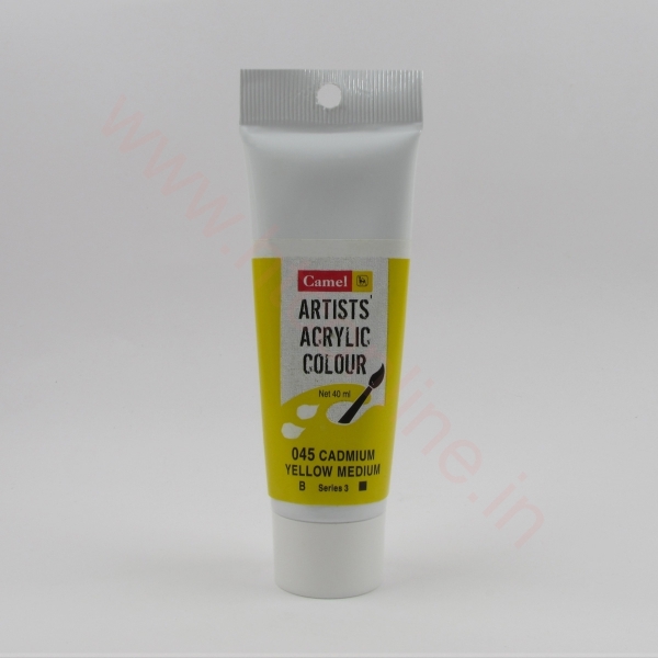 Picture of Camlin Artist Acrylic Colour 40ml - SR3 Cadmium Yellow Medium (045)