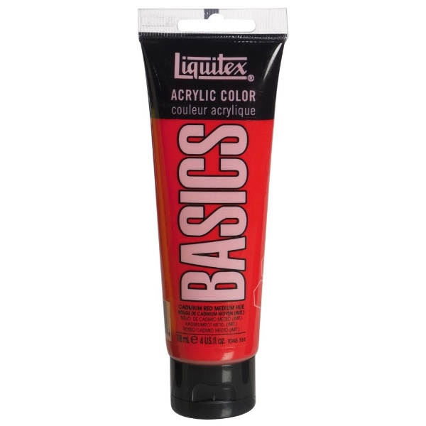 Picture of Liquitex Basics Acrylic Cadmium Red Medium Hue - 118ml (151)