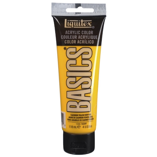 Picture of Liquitex Basics Acrylic Cadmium Yellow Deep Hue - 118ml (163)