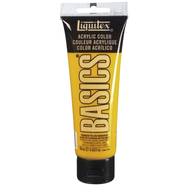 Picture of Liquitex Basics Acrylic Cadmium Yellow Medium Hue - 118ml (830)