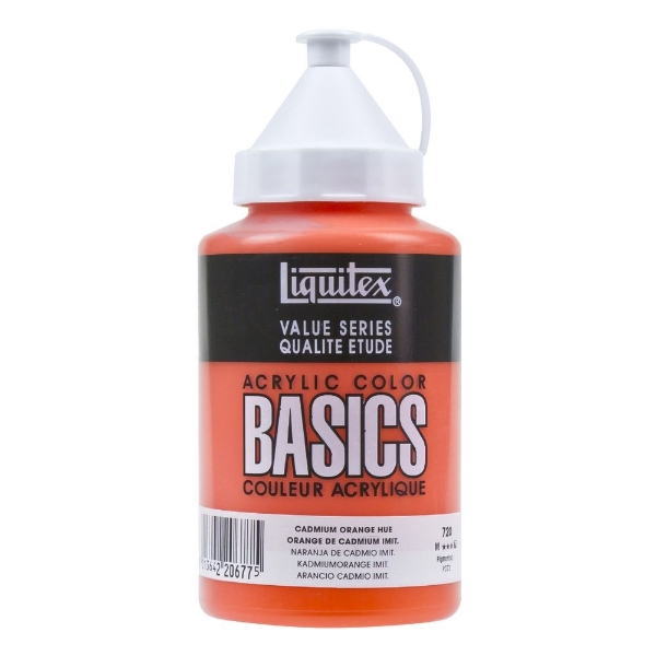 Picture of Liquitex Basics Acrylic Cadmium Orange Hue - 400ml (720)
