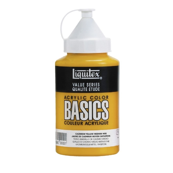 Picture of Liquitex Basics Acrylic Cadmium Yellow Medium Hue - 400ml (830)