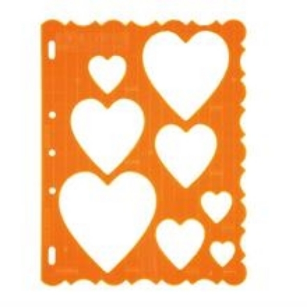 Picture of 4855 Fiskars Plastic Shape Template Hearts