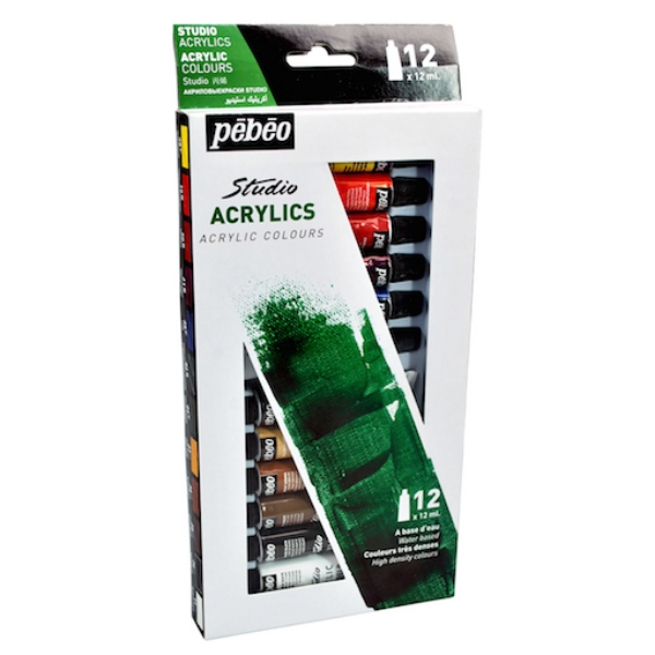 Picture of Pebeo Studio Acrylic Beginners - Set of 12 (12ml)