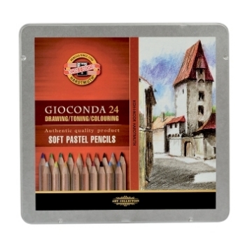 Picture of Kohinoor Gioconda Soft Pastel Pencil Set 24 (Metal Box)
