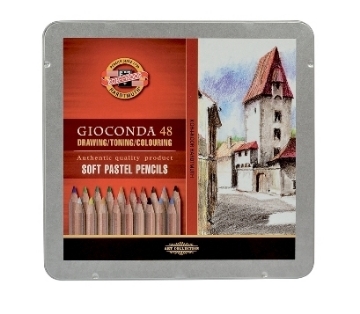 Picture of Kohinoor Gioconda Soft Pastel Pencil Set 48 (Metal Box)