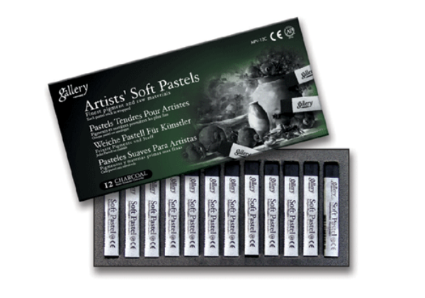 Picture of Mungyo Gallery Soft Pastel - Set of 12 Charcoal (Artist Quality)