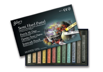 Picture of Mungyo Gallery Semi-Hard Pastel Set of 12 (Artist Quality)