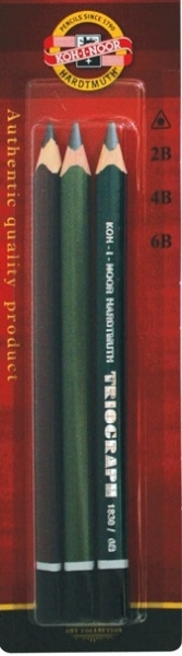 Picture of Kohinoor Triograph Triangular Graphite Pencils - 2B - 4B & 6B (Blister Pack)