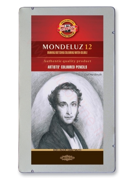 Picture of Kohinoor Mondeluz Aquarell Coloured Pencils - Grey Line - Set Of 12 Pencils In Tin
