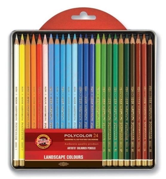 Picture of Kohinoor Polycolor Artists Coloured Pencils Set Of 24 Landscape - (Blister Pack)