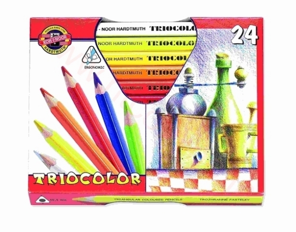 Picture of Kohinoor Triocolor Triangular Artist Color Pencils Set Of 24