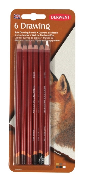 Picture of Derwent Drawing Pencils - Set of 6 (Blister Pack)