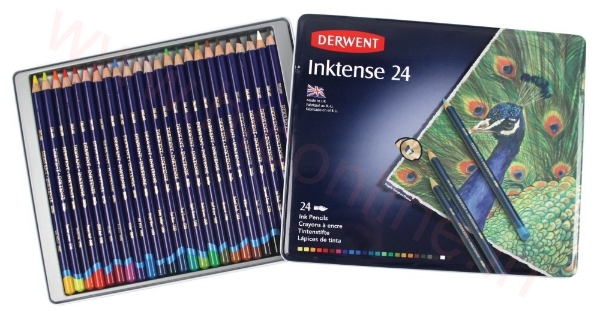 Picture of Derwent Inktense Pencils - Set of 24 (Tin Pack)