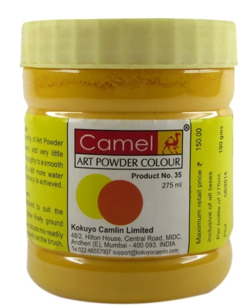 Picture of Camlin Powder Colour 275ml - Yellow Ochre (492)
