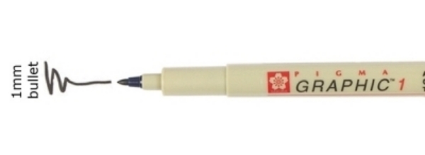 Picture of Sakura Micron Graphic Pen - 1 (Black)