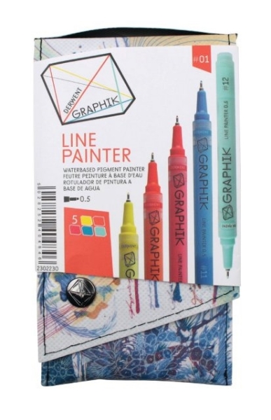 Picture of Derwent Graphik Line Painter Pen - Set of 5 (#01)