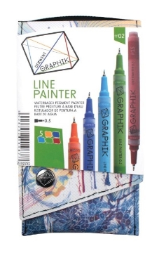 Picture of Derwent Graphik Line Painter Pen Set of 5 (#02)