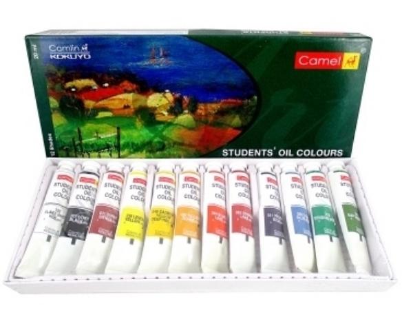 Picture of Camlin Students Oil Colours - Set of 12 (20ml)