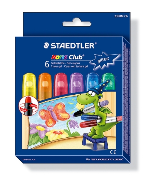 Picture of Staedtler Noris Club Gel Crayons - Pack of 6 (Glitter Colours)