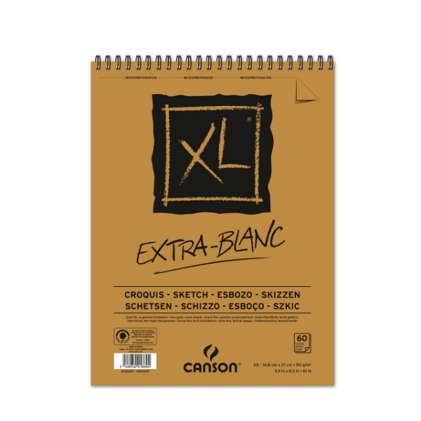 Picture of Canson XL Extra White Spiral Album A5 90 gsm 14.8x21cm