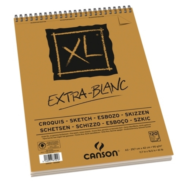 Picture of Canson XL Extra White Spiral Album A3 90 gsm 29.7x42cm