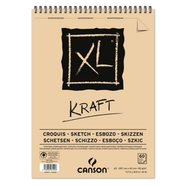 Picture of Canson XL Kraft Lined Spiral Album A4 gsm 29.7x42cm