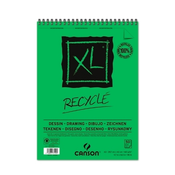 Picture of Canson XL Recycled Spiral Album 160gsm A3 29.7x42cm