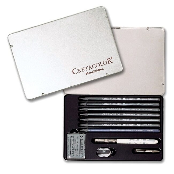 Cretacolor Monolith Graphite Pencils Set Of 11 Tin Box