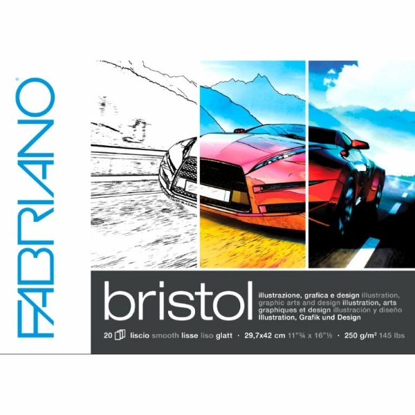 Picture of Fabriano Bristol Glued Block A3 (20 Sheets)