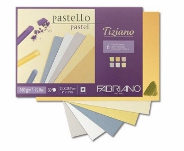 Picture of Fabriano Tiziano Pastel Blocks 6 Soft Colours 160GSM A4 (30 Sheets)