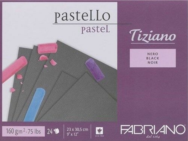 Picture of Fabriano Tiziano Pastel Blocks Black 160GSM 23X30.5CM (24 Sheets)