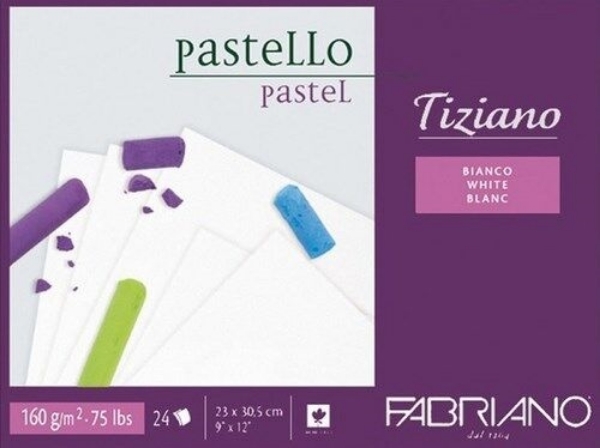 Picture of Fabriano Tiziano Pastel Blocks White 160GSM 23X30.5CM (24 Sheets)