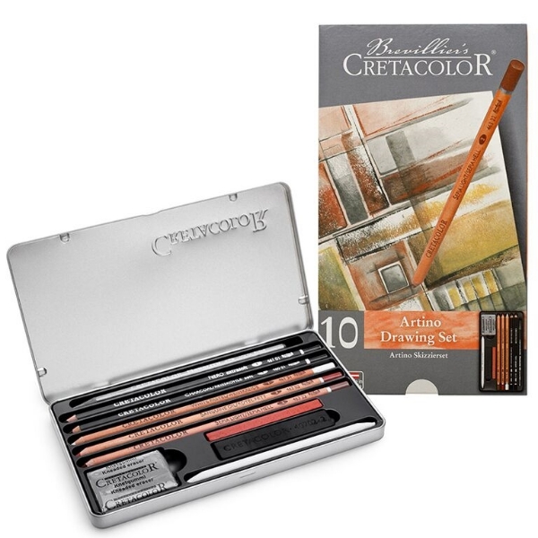 Picture of Cretacolor Artino Drawing - Set of 10 (Tin Box)