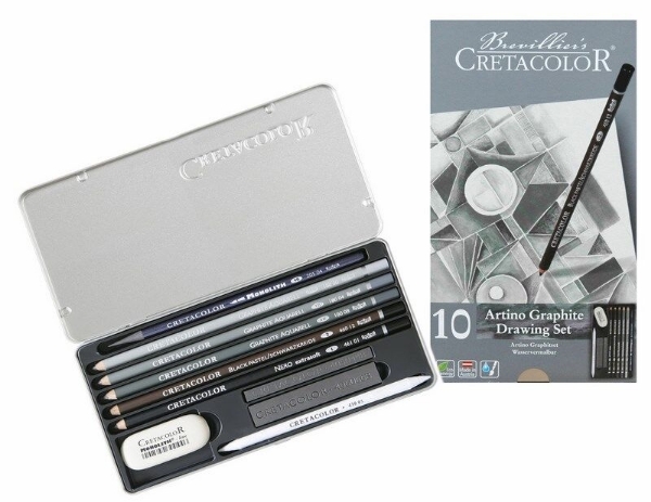 Picture of Cretacolor Artino Watersoluble Graphite - Set of 10 (Tin Box)