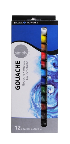 Picture of Daler Rowney Simply Gouache - Set of 12 (12ml)