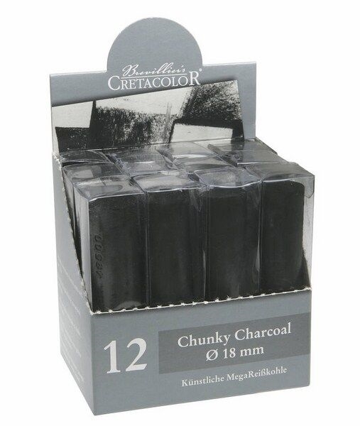 Picture of Cretacolor Chunky Charcoal - 18mm Stick (Box of 12)