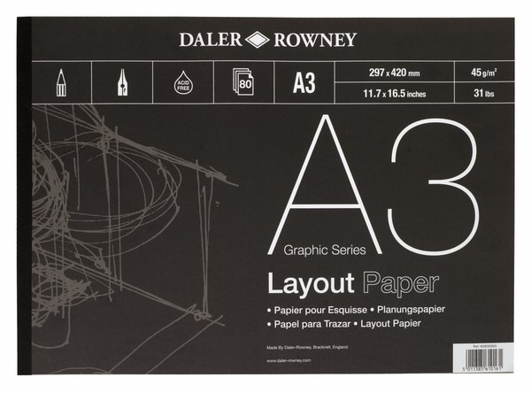 htconline.in| Daler Rowney Layout Paper Pad A3 - htconline.in
