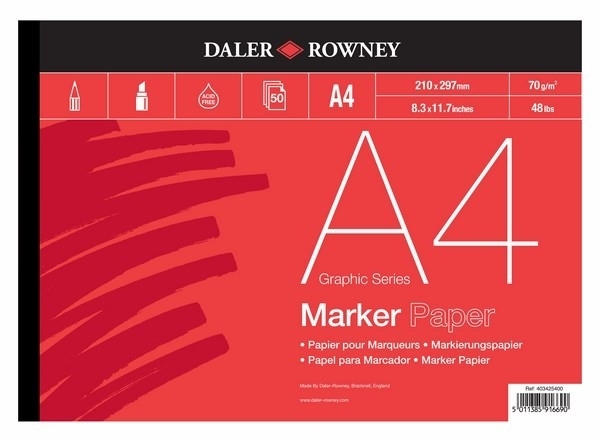 Picture of Daler Rowney Marker Paper Pad - A4
