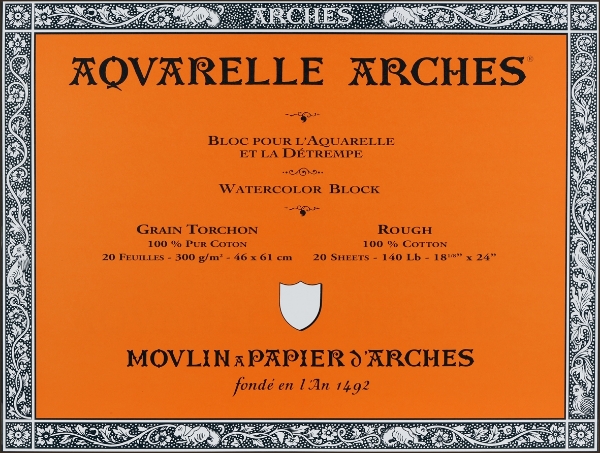 Picture of Arches Watercolor Paper Block Rough - 300gsm (46x61cm)
