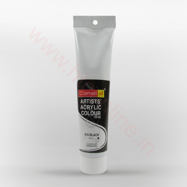 Picture of Camlin Artist Acrylic Colour 120ml - SR1 Black (016)