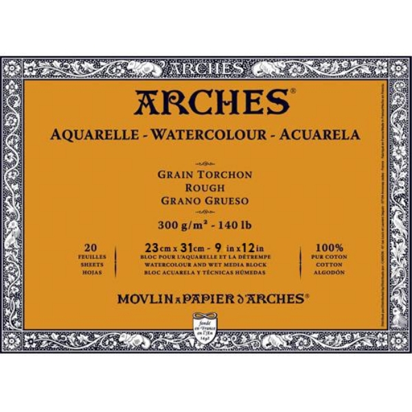 Picture of Arches Watercolor Paper Block Rough - 300gsm (23x31cm)