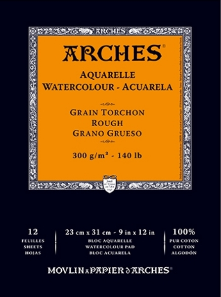 Picture of Arches Watercolor Paper Pad Rough - 300gsm (23x31cm)