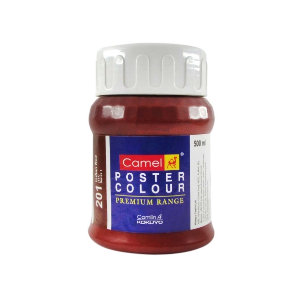 Picture of Camlin Poster Colour - SR1 500ml Indian Red (201)