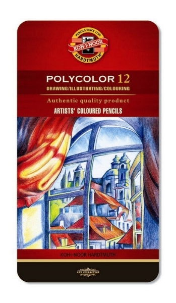 Picture of Kohinoor Polycolor Artists Coloured Pencil Set Of 12