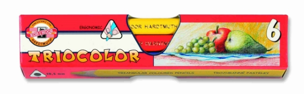 Picture of Kohinoor Triocolor Triangular Artist Colour Pencils Set Of 6 (10.5 Mm)