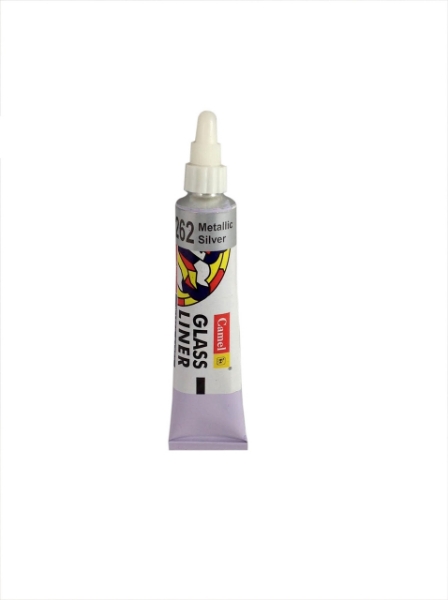 Picture of Camlin Glass Liners 20ml - Metallic Silver (262)
