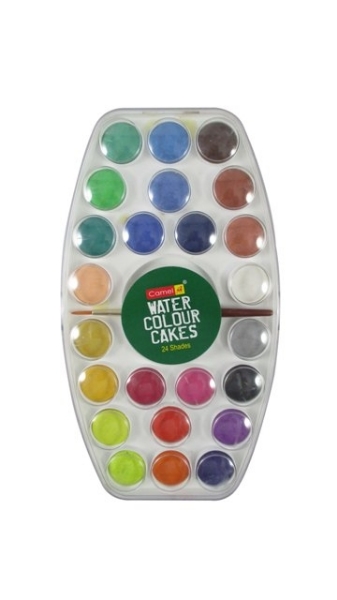 Picture of Camlin Water Colours Cake - Set of 24 shades (For Students)
