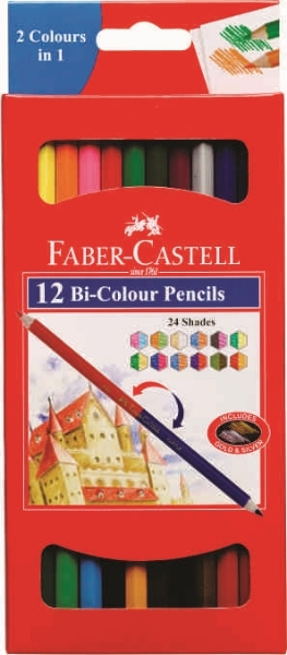Faber-Castell 3 Bi-Colour Pencils  6 shades  Color Pencils  Faber Castell 